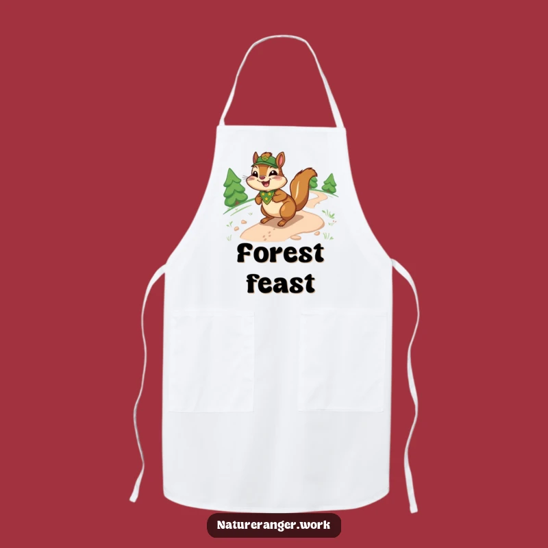 Funny Chipmunk Ranger Apron: Cartoon Sliding, Hilarious Outdoor Cooking Gift