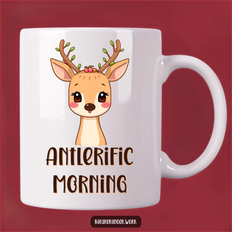 Funny Deer Nature Mug: Whimsical Forest Charm and Perfect Gift