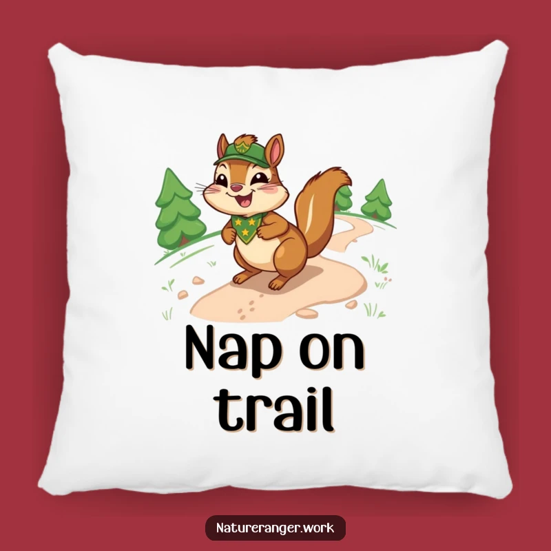 Funny Chipmunk Comfort Pillow: Cartoon Ranger Sliding, Cozy and Hilarious Outdoor Buddy