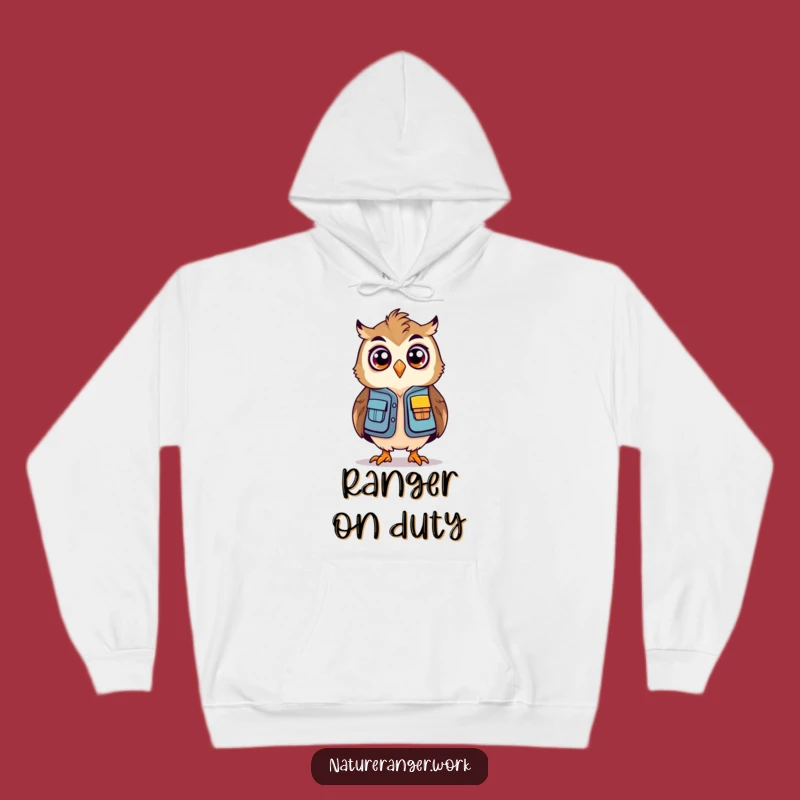 Funny Owl Ranger Hoodie: Cozy Explorer Gear, a Warm Humorous Gift for Bird Fans