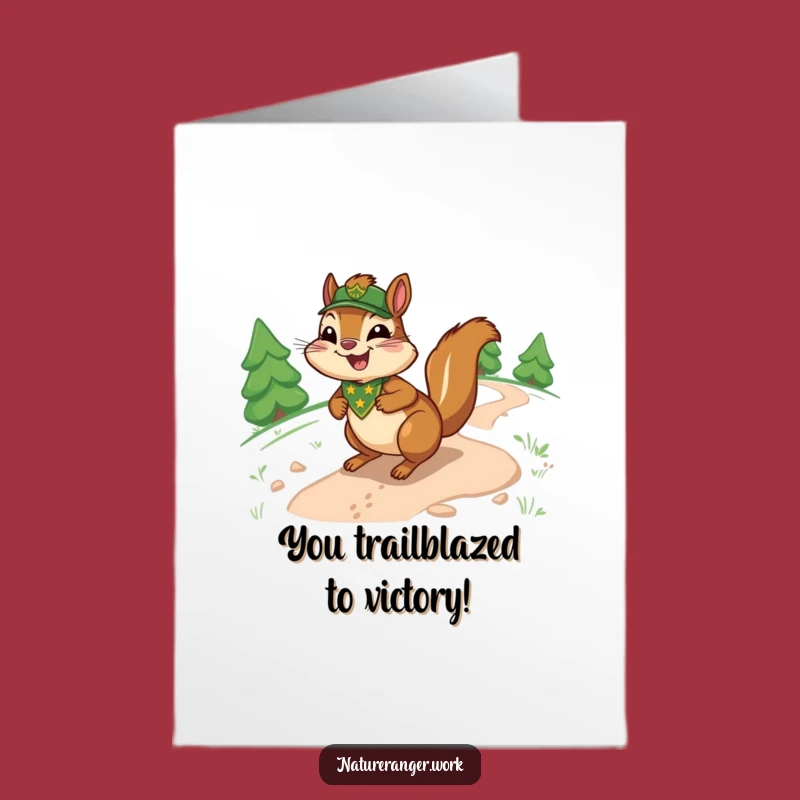 Free Printable Chipmunk Congratulations Card: Funny Ranger Trail Downloadable