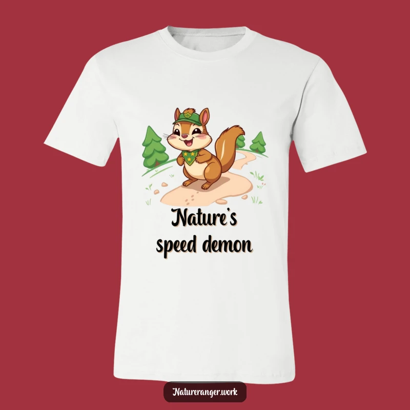 Funny Chipmunk Trailblazer Tee: Cartoon Ranger Sliding, Hilarious Outdoor Shirt Gift